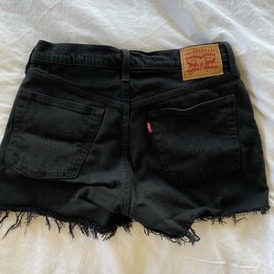 Women’s 501 black Levi shorts